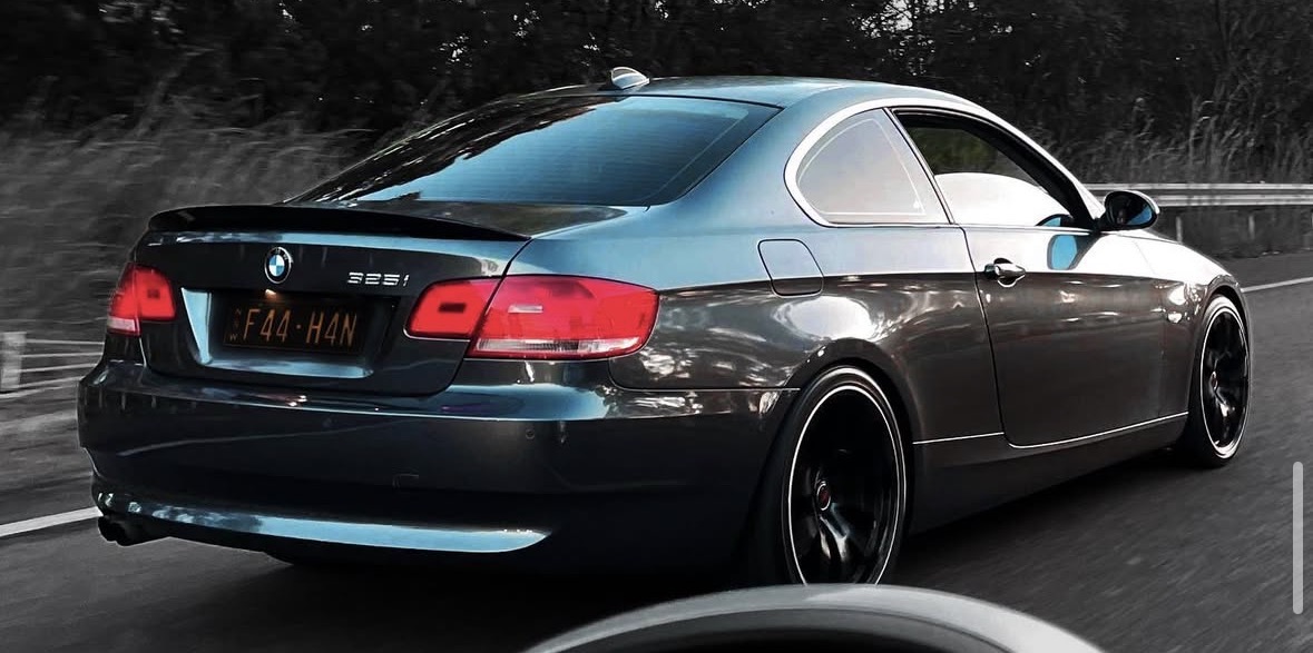 BMW 325i coupe on the highway