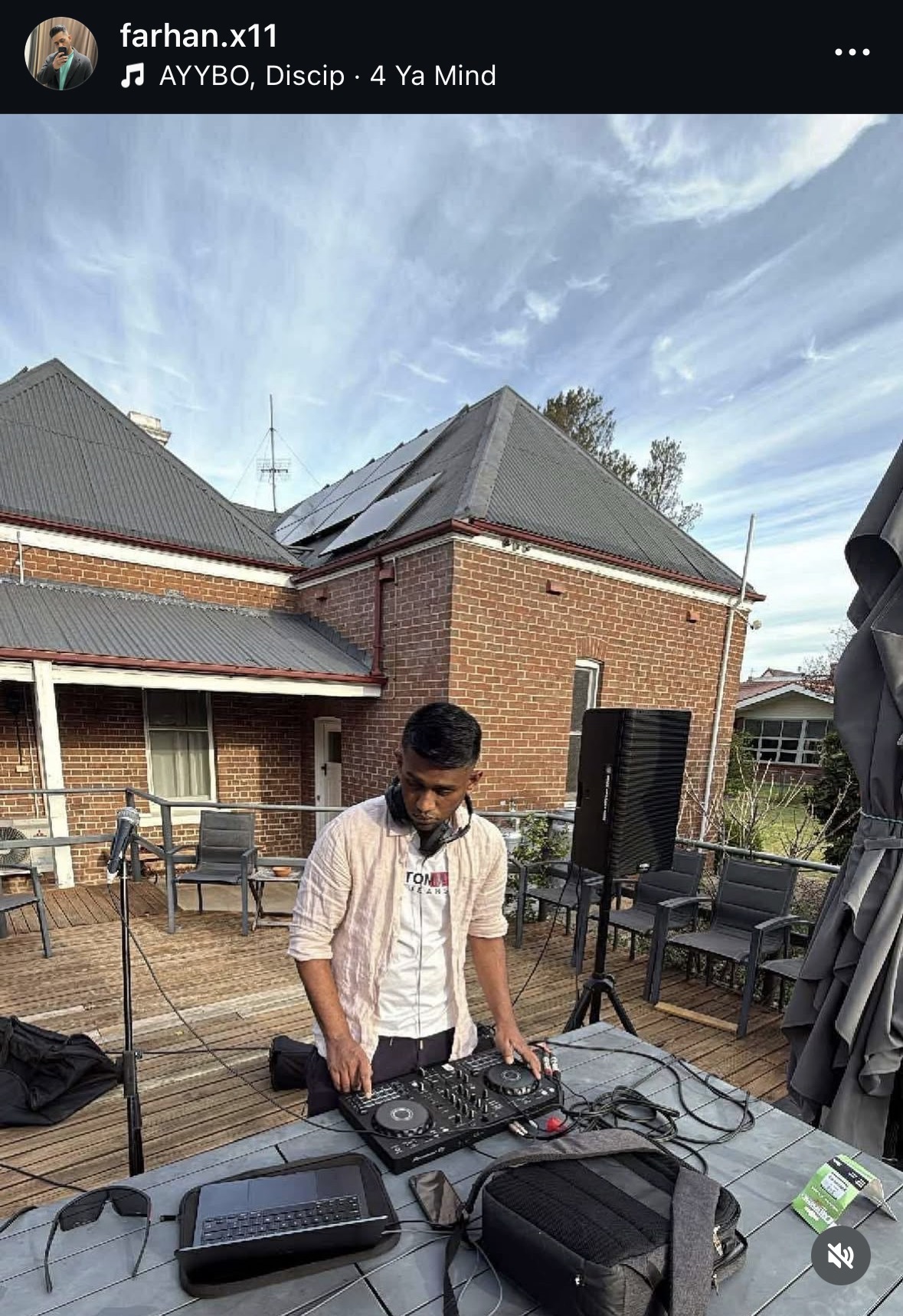 DJing on a rooftop in Sydney