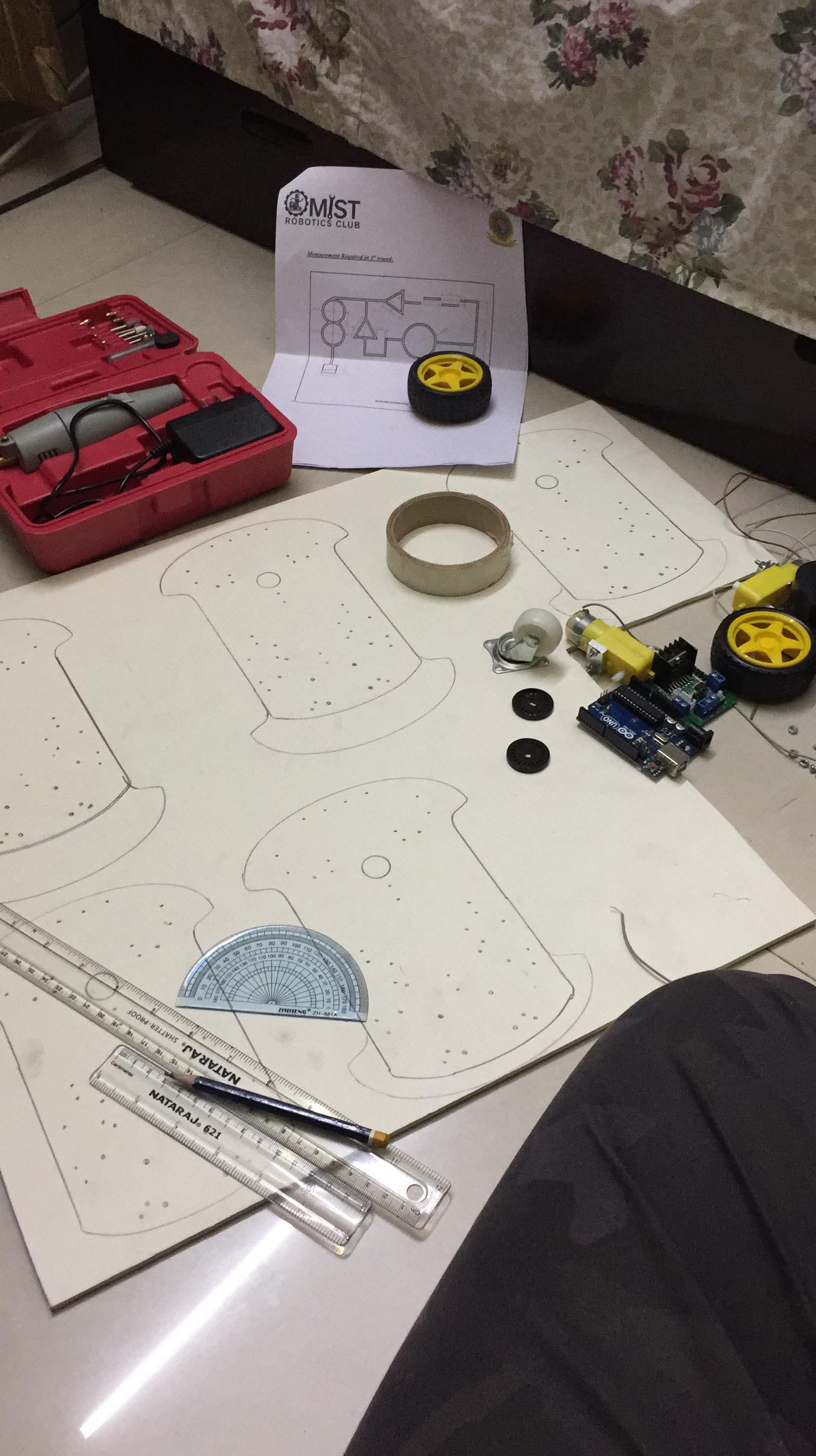 Chassis template and build planning with MIST Robotics Club