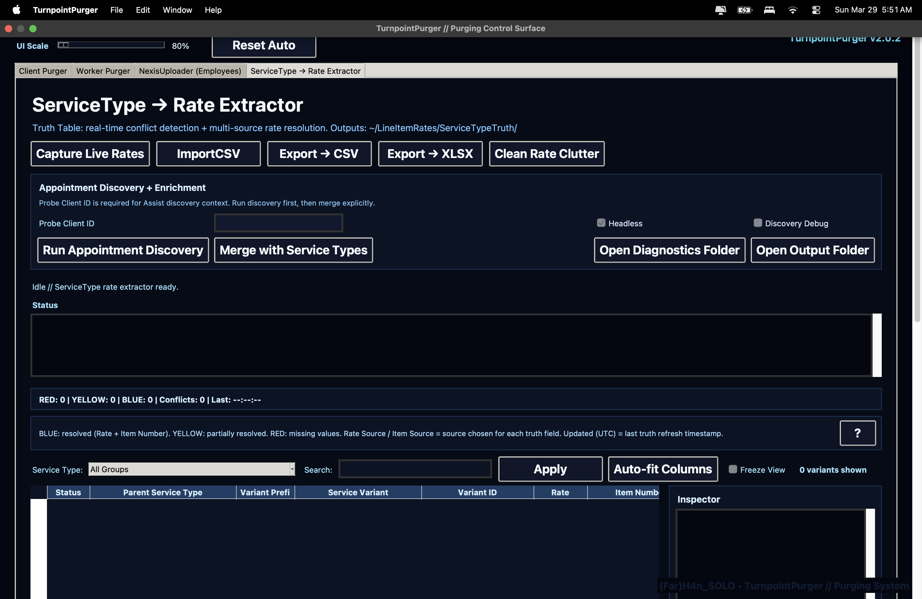TurnpointPurger Rate Extractor with real-time conflict detection and multi-source rate resolution